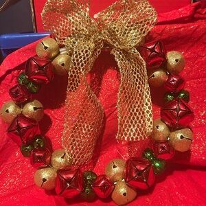 Jingle- jingle - colourful jingle bell wreath for that festive Christmas- used